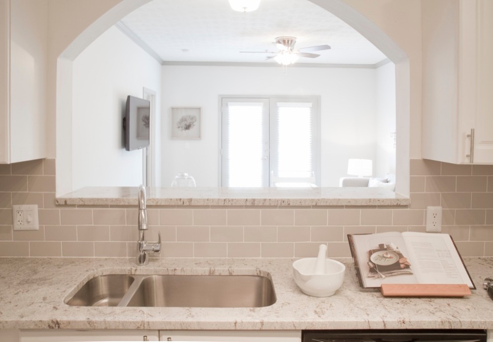 Upgraded Kitchen with Subway Tile Backsplash